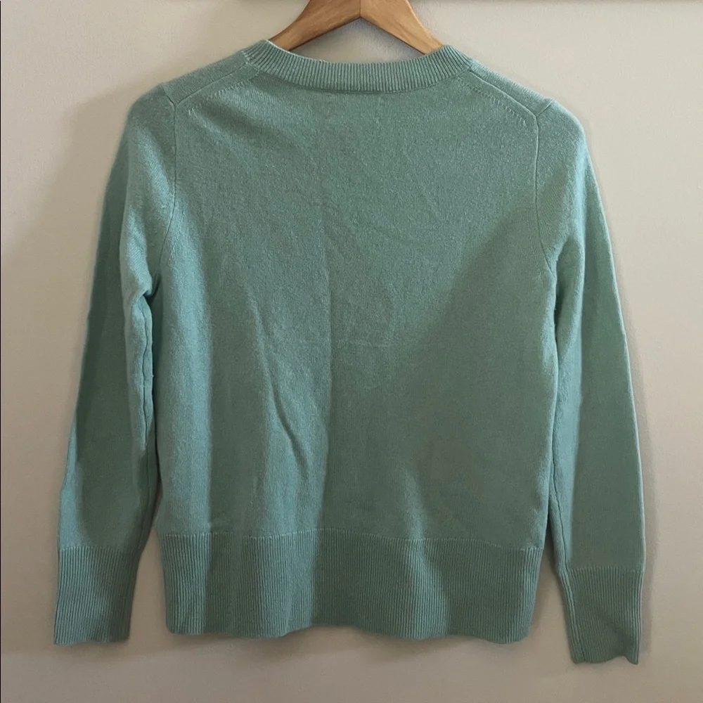 J Crew Light Green Cashmere Crewneck Sweater size XS